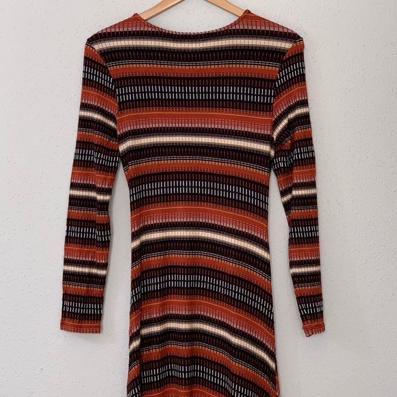 Maeve by Anthropologie Parkside Knit Jersey Striped Midi Dress Size M - Picture 13 of 14